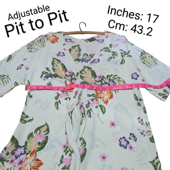 Vero Moda | Kimono Vmbloom 3/4  Moonbeam Bloom Floral Midi Dress | Size: S - Picture 3 of 14